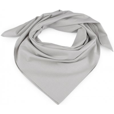 Bavlněný šátek jednobarevný 18 šedá světlá – Zboží Dáma
