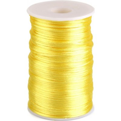 Saténová šňůra Ø2 mm - 10m Barva: žlutá