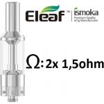 Ismoka-Eleaf Clearomizér Eleaf GS Air 1,5ohm Stříbrný 2,5ml – Zboží Dáma