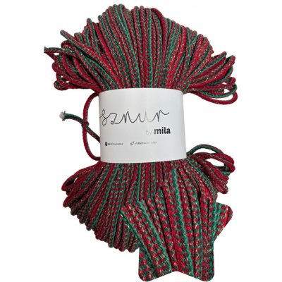 Bavlněná šňůra MILA 5mm - VÁNOČNÍ SEN – Zboží Dáma
