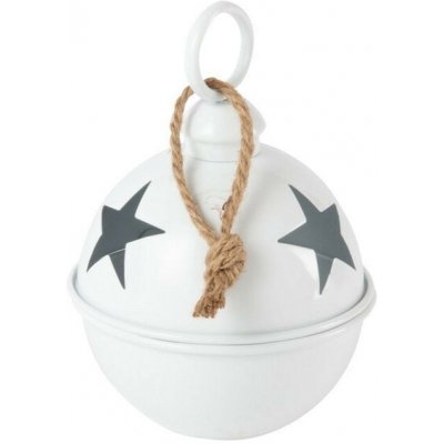 J-Line by Jolipa Bílá závěsná kovová ozdoba rolnička Baub Xmas S - Ø 16*26 cm – Hledejceny.cz