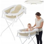 Primabobo Skládací vanička hnědo béžová se stojanem a teploměrem – Zboží Dáma