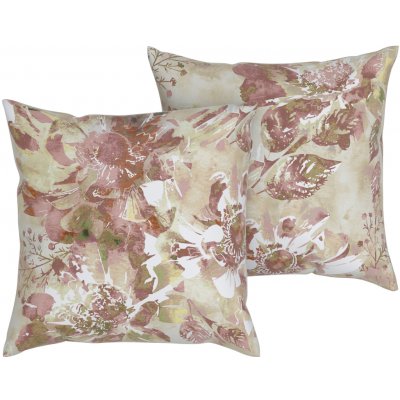 Livarno home z jemného flanelu 2 ks květiny/hnědá 50 x 60 cm – Sleviste.cz