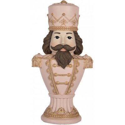 Clayre & Eef Růžová dekorace busta Louskáček Nutcracker - 16*10*30 cm – Hledejceny.cz