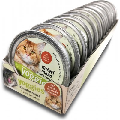 Yoggies mistička pro kočky s kuřecím masem a želé omáčkou 12 x 85 g – Zboží Mobilmania