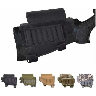 Buvele Zvýšená lícnice Návlek na pažbu s poutky na 7ks nábojů Písková – Sleviste.cz