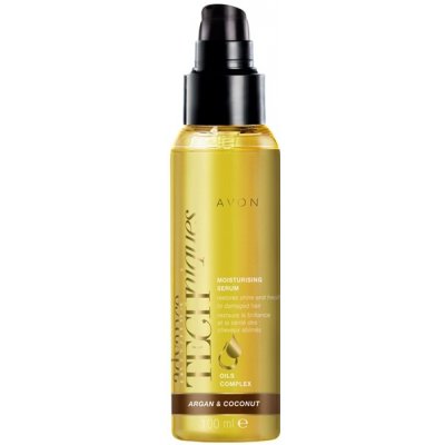 Avon Advance Techniques sérum na vlasy s arganovým a kokosovým olejem 100 ml – Zboží Mobilmania