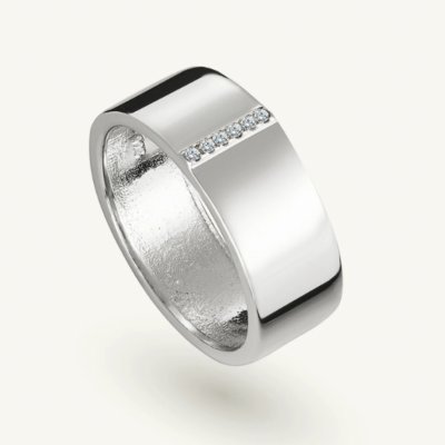SilveAmo Stříbrný prsten se zirkony K2F1357 18