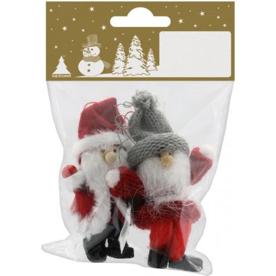 GEROMA Vánoční ozdoby Santa Claus červeno-bílé 7 cm, 2 ks – Hledejceny.cz