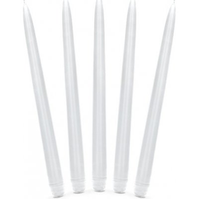 Kónická - dlouhá svíčka bílá 24 cm - 10 ks – Zboží Mobilmania