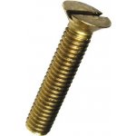Šroub se zápustnou hlavou a rovnou drážkou DIN 963 M3x10 mm mosaz, 1 ks – Hledejceny.cz