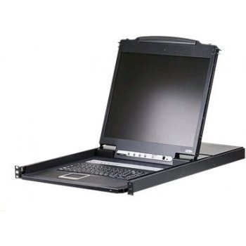 Aten CL-1308N-AT-AG KVM 8 port LCD 19'' + keyboard + touchpad PS/2 or USB, 1U 19'' Rack