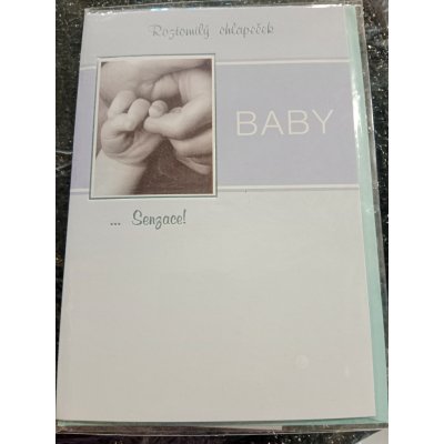 Přání s obálkou, K narození dítěte, mix druhů Varianta: Chlapeček – Zboží Dáma