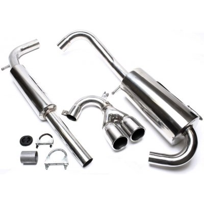 TA Technix sportovní nerezový catback výfuk VW Lupo (6X, 98-05) 16V + GTi, 2x 76 mm rovná nerezová koncovka s pertlem – Hledejceny.cz
