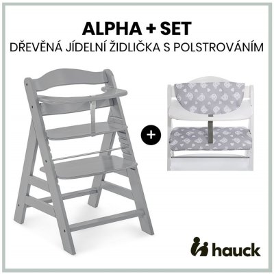 Hauck Alpha+ set 2v1 white+ Teddy grey – Sleviste.cz