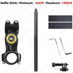 ROLLIN Selfie tyč 193 cm s držákem na kolo a motocykl pro GoPro, Insta360 a DJI GO_0709 – Zboží Živě