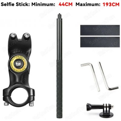ROLLIN Selfie tyč 193 cm s držákem na kolo a motocykl pro GoPro, Insta360 a DJI GO_0709 – Zboží Živě