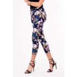 Freesia kalhoty s potiskem květin modré – Zboží Dáma