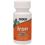 NOW Foods Iron Bisglycinate chelát 18mg 120 kapslí – Hledejceny.cz