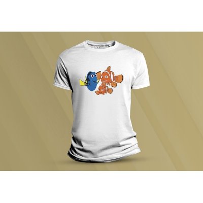 Sandratex dětské bavlněné tričko Nemo 3., bílá