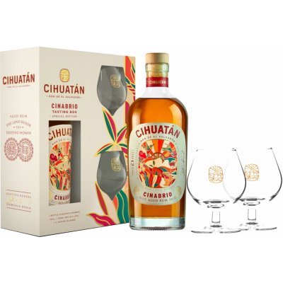 Cihuatán Cinabrio 12y 40% 0,7 l (dárkové balení 2 sklenice) – Zboží Mobilmania