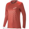 Cyklistický dres Alpinestars Stella ALPS 6.0 L/S dámsky dlhý rukáv červený