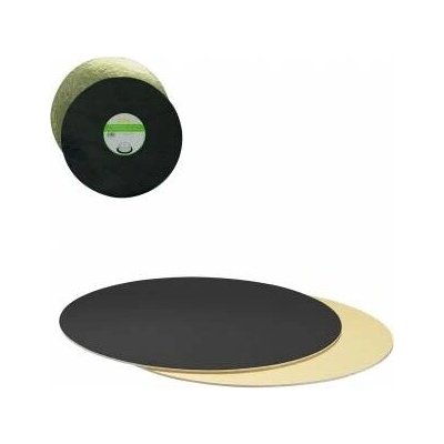 Podložka pod dort 1ks oboustranná černo zlatá 40cm - Decora – Sleviste.cz