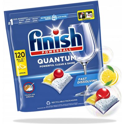 Finish Quantum All in 1 kapsle do myčky nádobí Lemon Sparkle 120 ks – Zboží Dáma