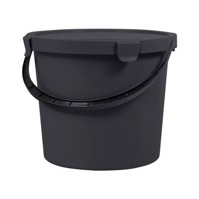 Plast Team Vědro 10 l s víkem plastové šedé – Sleviste.cz
