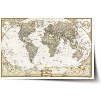 Sablio Plakát Mapa světa - 90x60 cm – Zboží Dáma