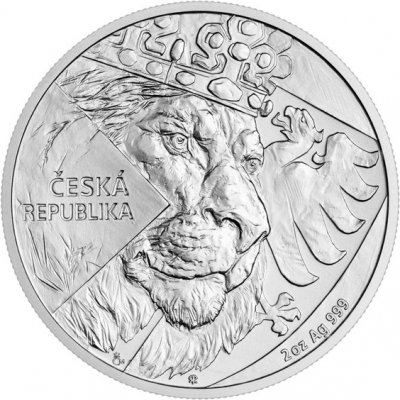 Česká mincovna Stříbrná mince Český lev 2024 stand 62,2 g – Zboží Mobilmania