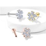 Šperky4U Zlacený piercing do brady labreta kytička LB1082GD-1206 – Zboží Dáma