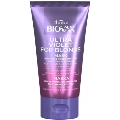 L'biotica Ultra Violet For Blonds maska pro blond vlasy 150 ml – Zboží Mobilmania