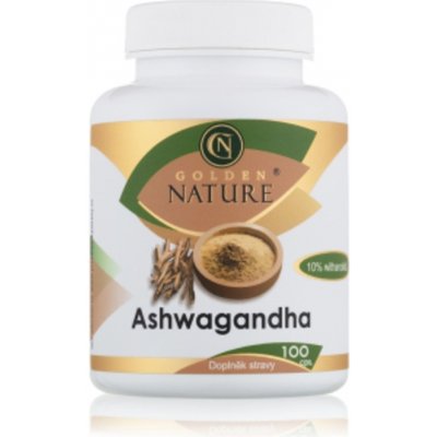 Golden Nature Ashwagandha Ašvaganda 10% withanolidů 100 kapslí – Hledejceny.cz