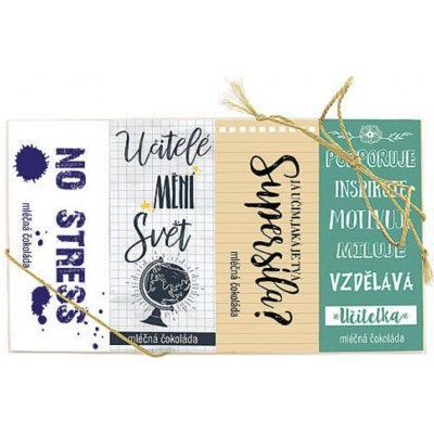 Bohemia Gifts sada čokolád pro učitele 4 x 10 g – Zbozi.Blesk.cz