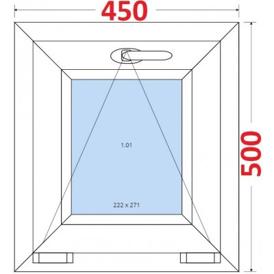 SMART Plastové okno 45x50, Sklopné – Zboží Mobilmania