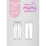 Sada střihů na dětské tepláky Emma kids, 80 - 170, el. formát | MIMI patterns - síť 80-170 (A4) domácí tisk – Sleviste.cz