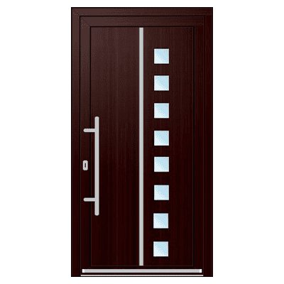 OknaDvereNaMiru.cz Vchodové dveře INOX 1408 antracit 105 x 220 cm – Zboží Mobilmania