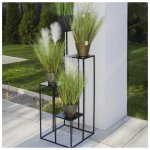 HowHomely Stojan na květiny Kaskada 2 110 x 40 x 40 cm černá – Zboží Dáma