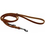 Kožené přepínací vodítko Maštěné Zubr 14 mm x 240 cm koňak – Zboží Živě