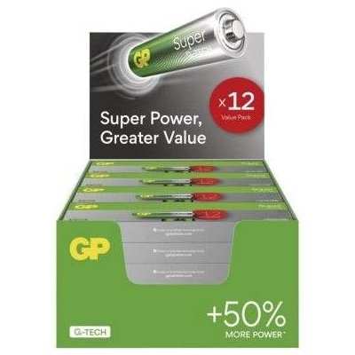 Alkalická baterie GP Super AAA (LR03), 288 ks, display box – Zboží Živě