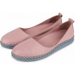 Vlnka dámské kožené baleríny Melisa se šedou podrážkou růžová – Sleviste.cz