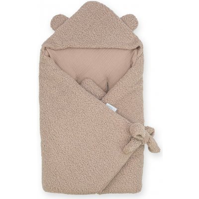 ALBERO MIO Dětská zavinovačka do autosedačky COTTON MUSLIN & BOUCLE karamel – Hledejceny.cz