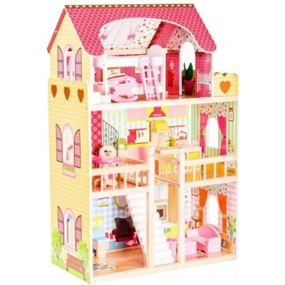 Ecotoys Pohádkový domeček pro pranenky PINK HOUSE – Zboží Mobilmania