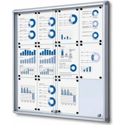 A-Z Reklama CZ Informační Vitrína s posuvnými dvířky s protipožární certifikací, SCSL12xA4 - pro 12 x A4 – Zboží Živě