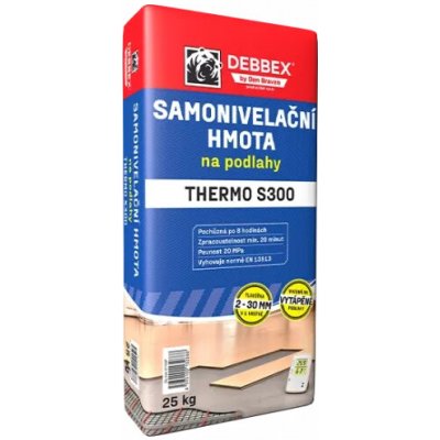 DEBBEX Samonivelační hmota na podlahy THERMO S300 25kg – Sleviste.cz