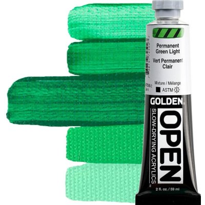 Golden Artist Colors Open akrylová barva permanent green light 59 ml – Hledejceny.cz