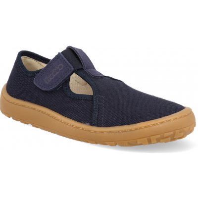 Barefoot papučky Froddo T-bar dark blue – Zboží Mobilmania