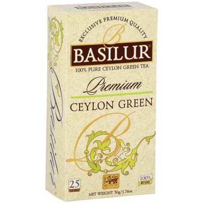 Basilur Premium Ceylon Green 25 x 2 g – Zbozi.Blesk.cz