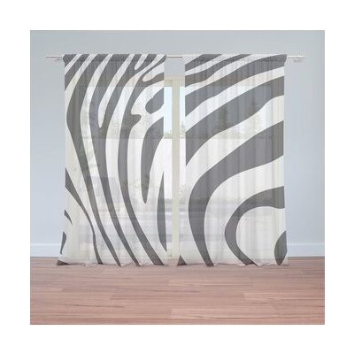Sablio Záclony Vzor zebry: 2ks 150x250cm – Hledejceny.cz